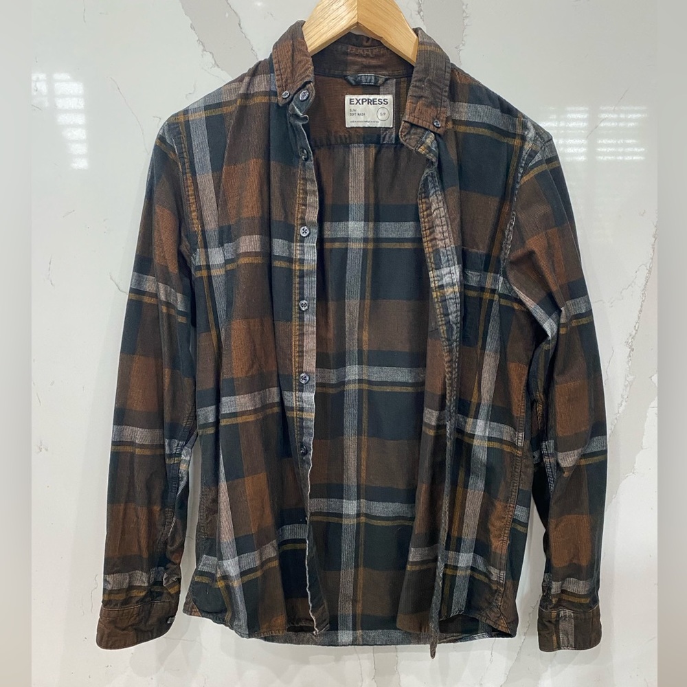 Express Corduroy Slim Fit Button down